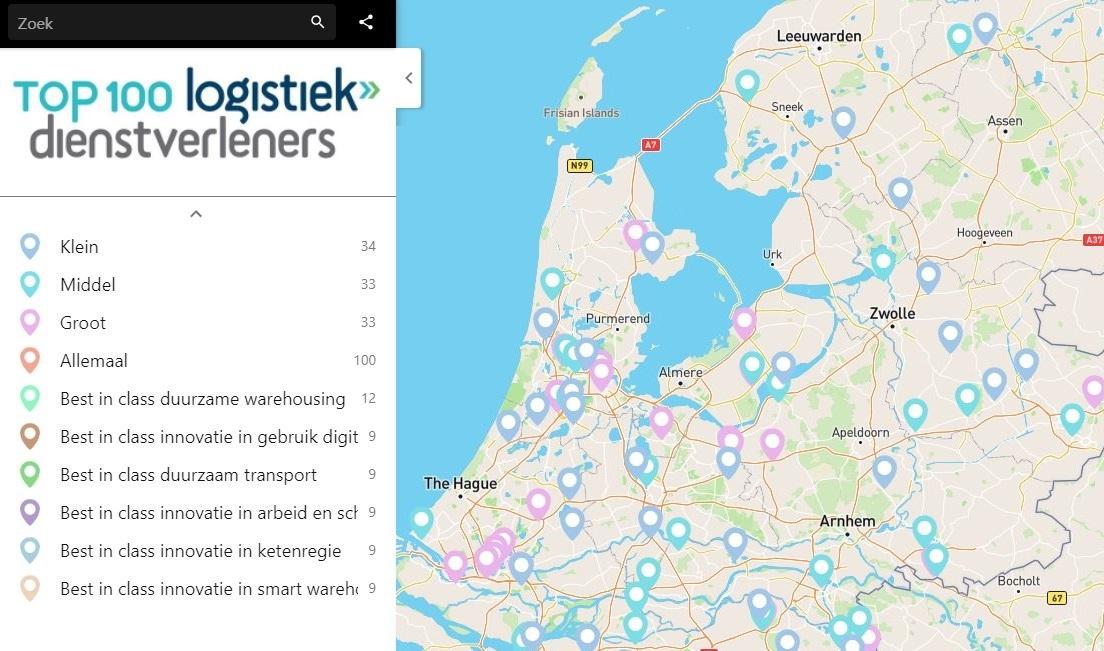Interactieve kaart